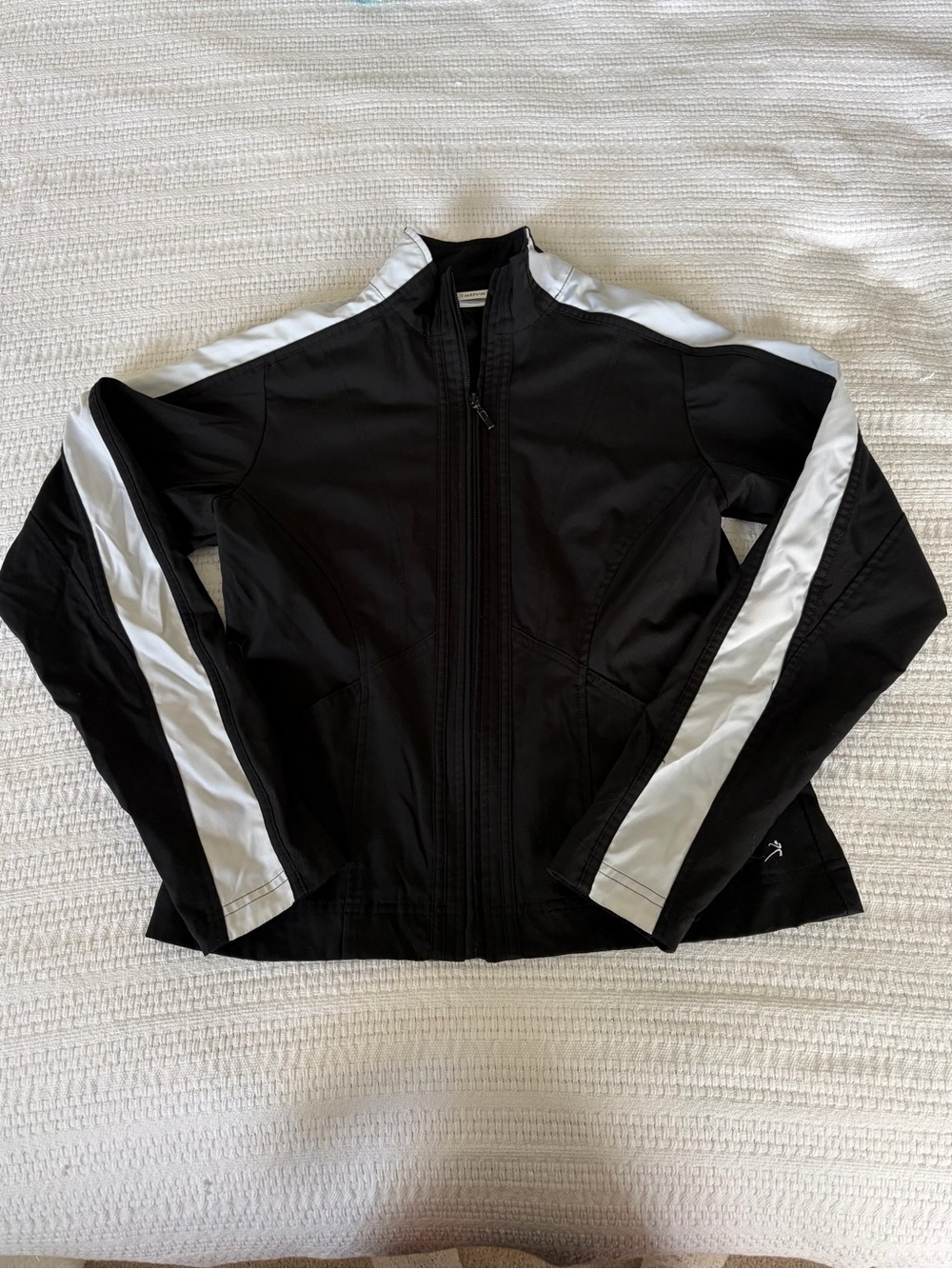 Ativa Black Jacket with White Contrast Stripes